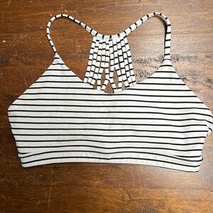 Glider striped sports bra